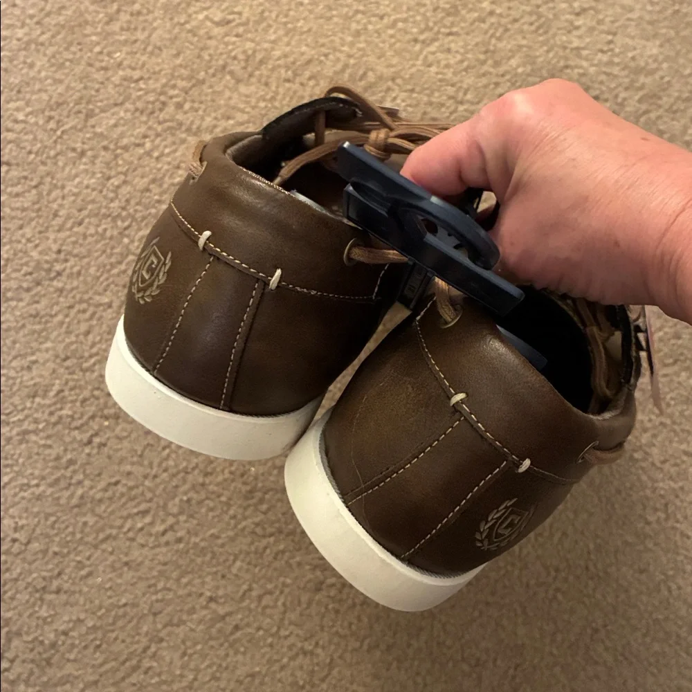 Chaps Faux Leather Benny Boat Shoes - Men’s Size 9